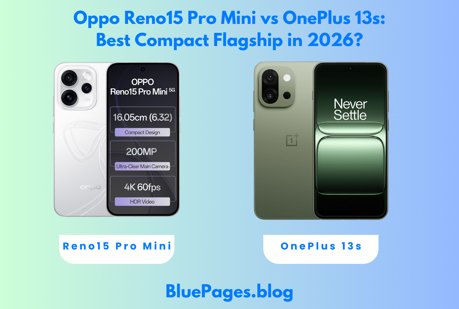 Oppo Reno15 Pro Mini vs OnePlus 13s: Best Compact Flagship Comparison 2026 | BluePages