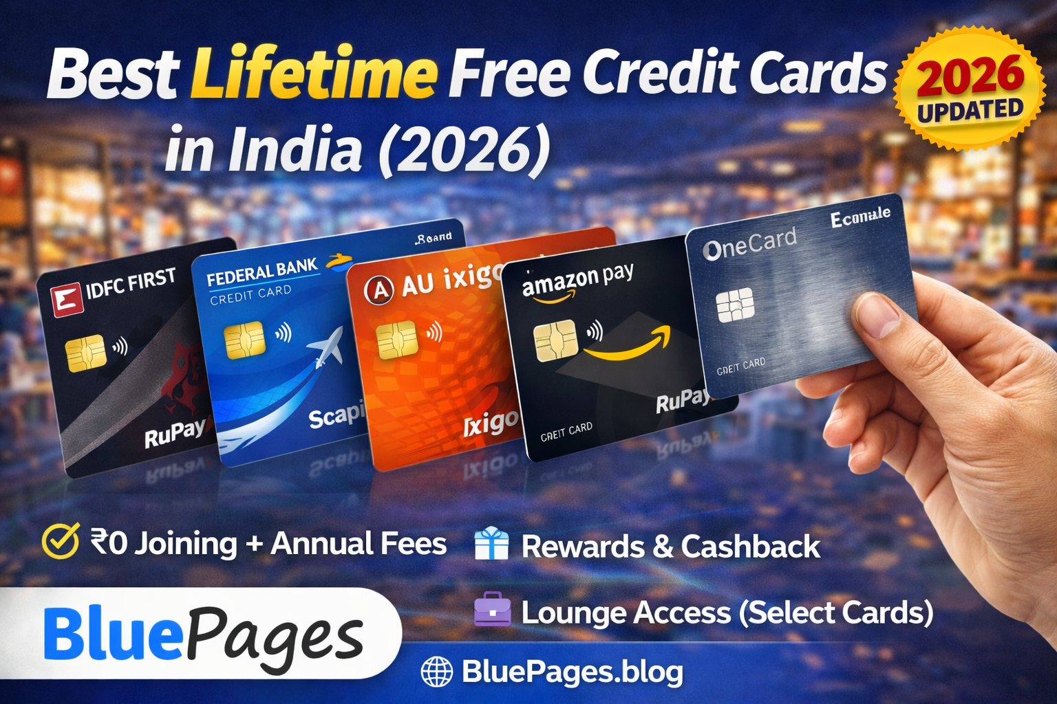 Best Lifetime Free Credit Cards in India (2026) | BluePages