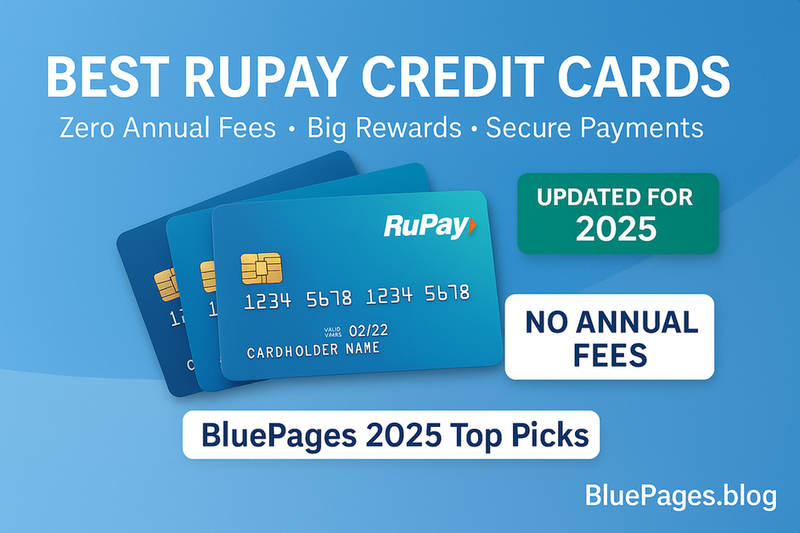 Best RuPay Credit Cards in India with No Annual Fees in 2025 Guide | BluePages