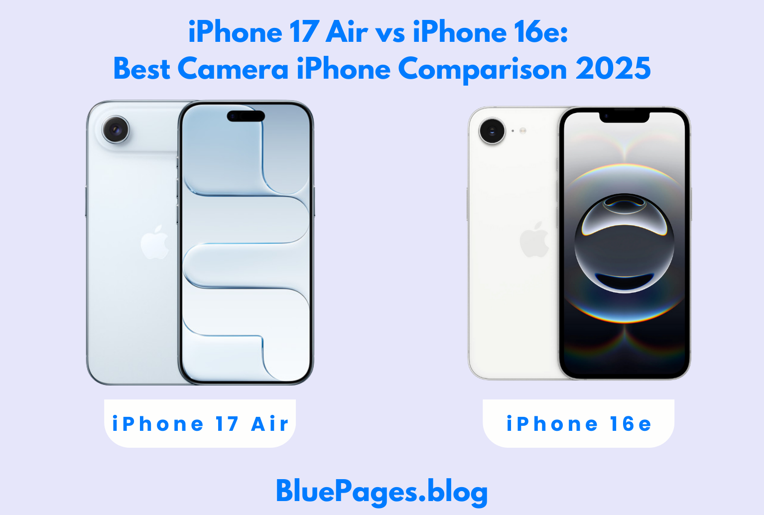 iPhone 17 Air vs iPhone 16e: Why the iPhone 16e is the Best Camera iPhone | BluePages