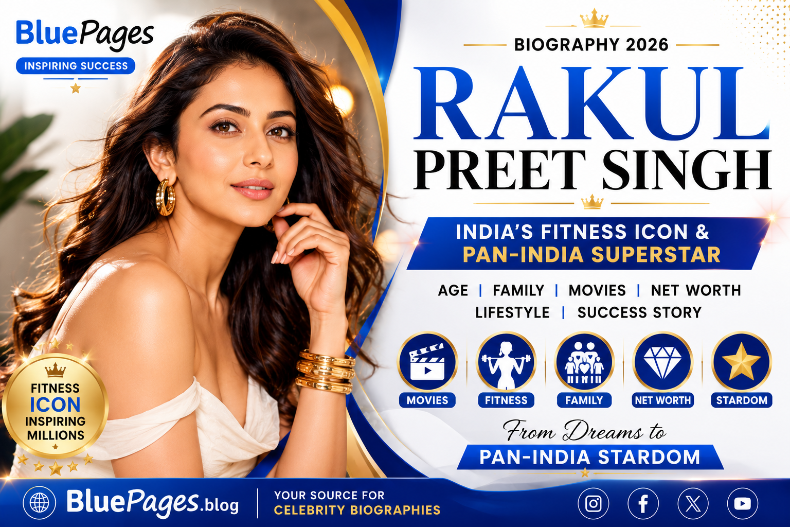 Rakul Preet Singh Biography: Age, Family, Movies, Net Worth & Success Story (2026) | BluePages