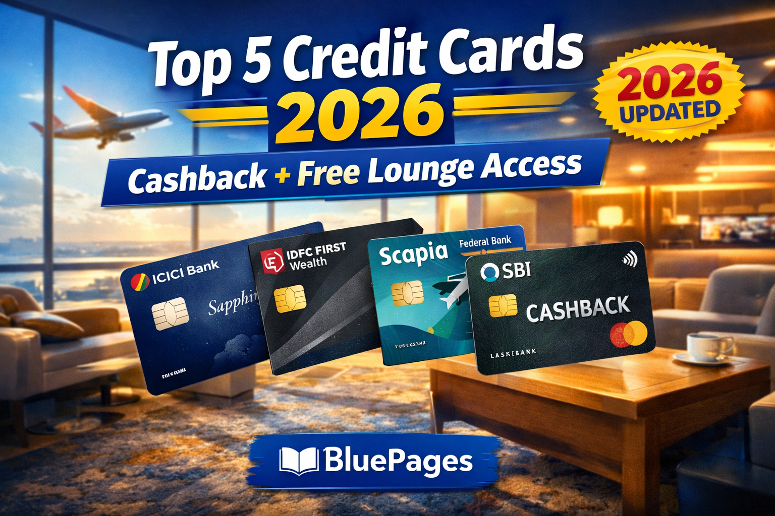 Top 5 Credit Cards with Cashback & Lounge Access (2026) | BluePages